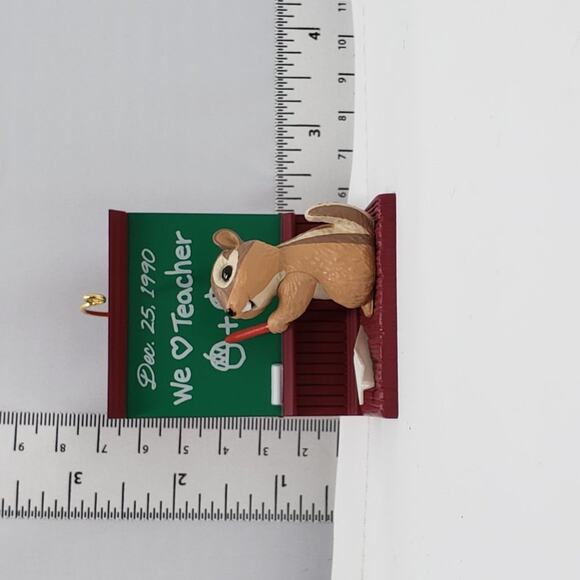 1990 Hallmark Teacher Handcrafted Keepsake Holiday Christmas Ornament. - Picture 6 of 9
